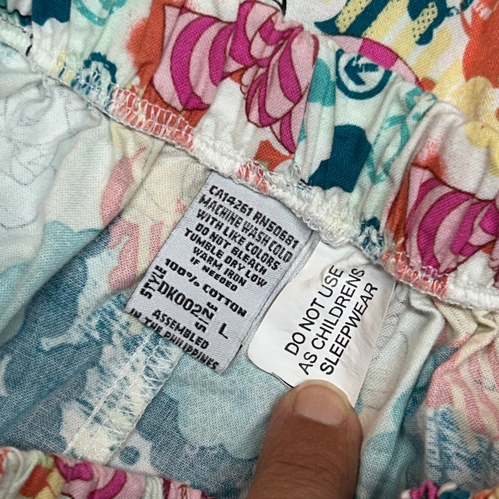 Disney Alice in Wonderland Cheshire Cat Kids Scrub Set Multi-Color L Costume - Picture 3 of 13